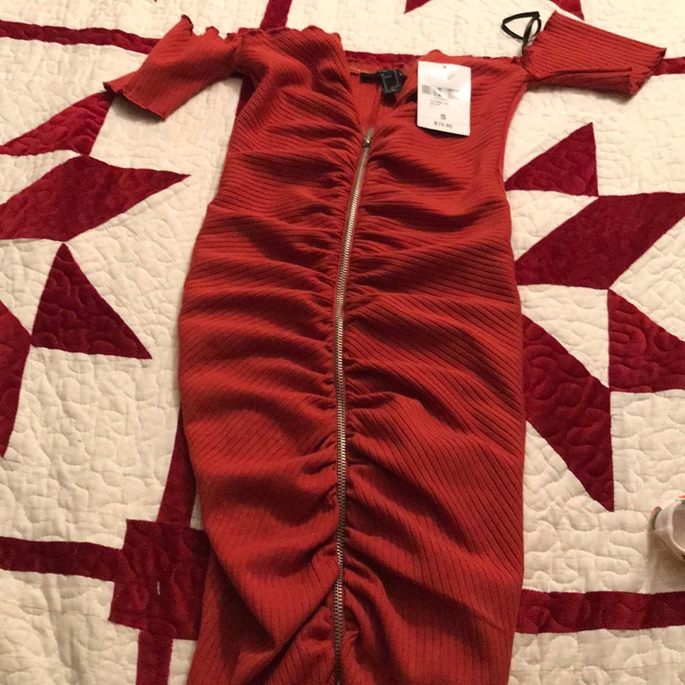 Brand new Blood orange tight dress